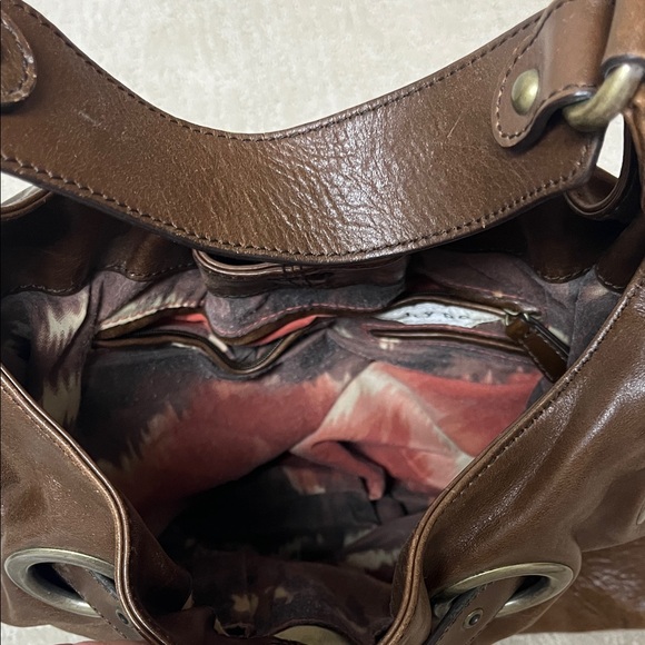 hype Brown Leather Shoulder Bag - Picture 4 of 5